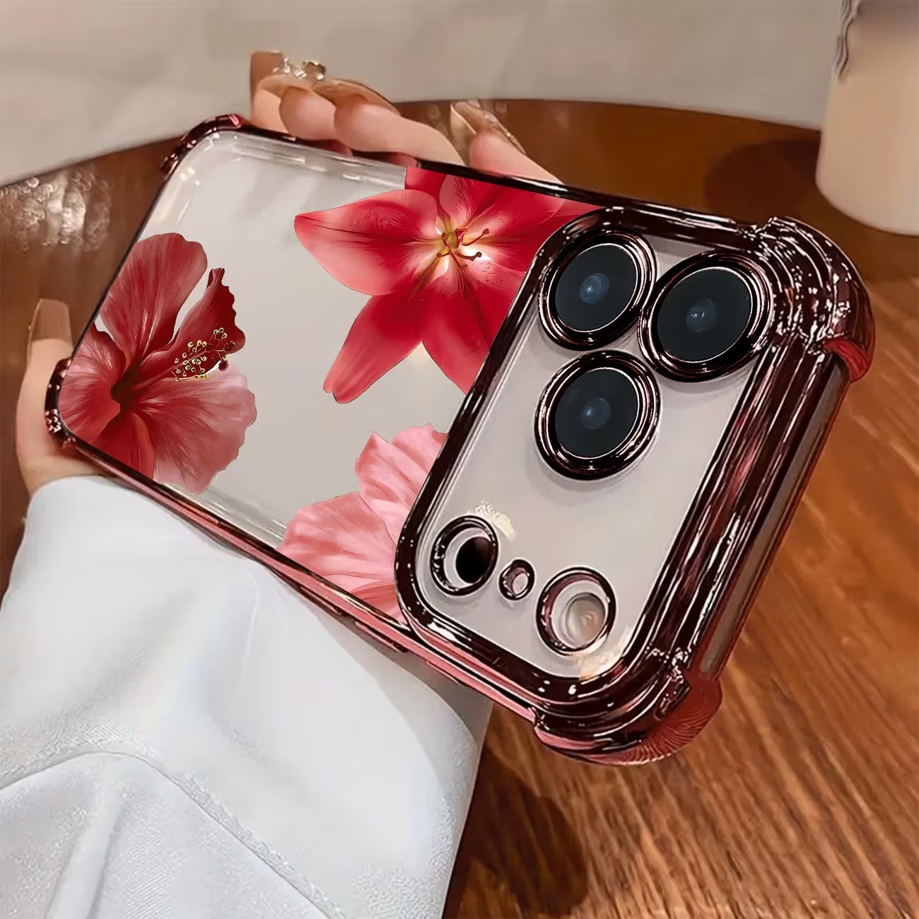 Simpele bloemenprint telefoonh - Apple Iphone 15 Pro Max recensie en prijs
