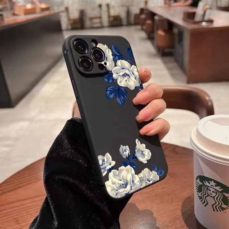 Blauw en witte bloem telefoonh - Samsung Galaxy A55 recensie en prijs